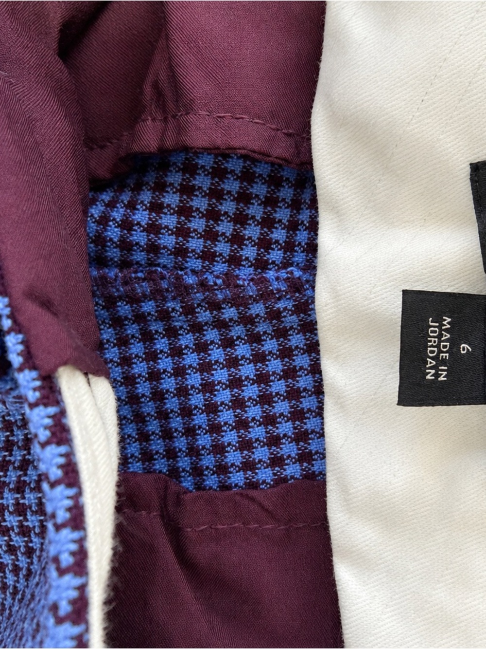 Ann Taylor EVA Purple Micro-Check Ankle Pants – Size 6 - Picture 5 of 5